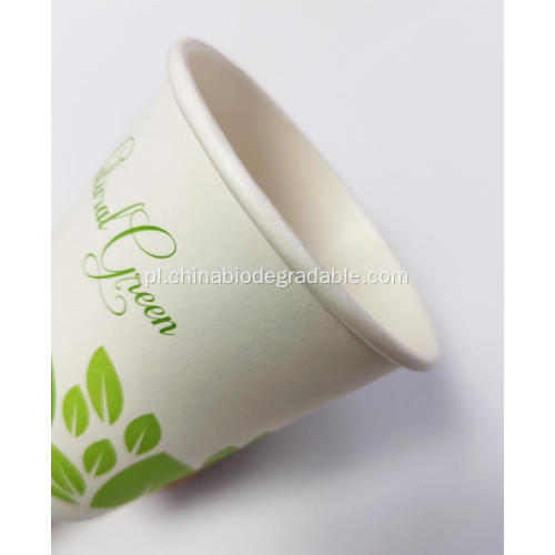 100% biodegradowalne jednorazowe papierowe kubki do kawy powlekane PLA